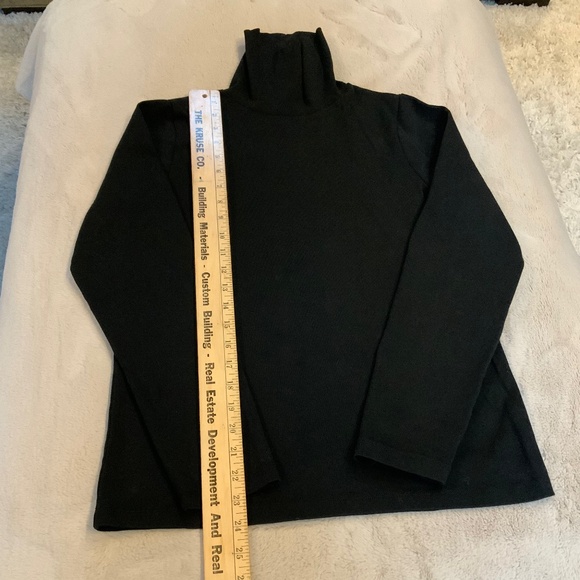 J Crew Black XL Turtleneck Alpine Minimalist Monochrome Scandi Girl Classic - Picture 4 of 6